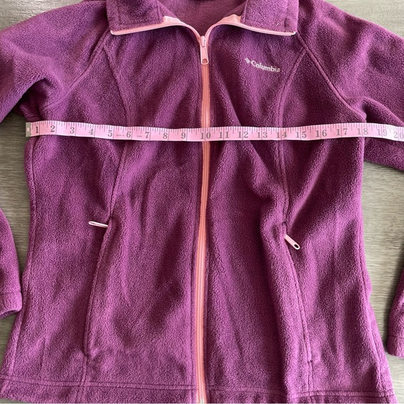 Columbia Purple Pink Zip Up Teddy Jacket M - Picture 9 of 10